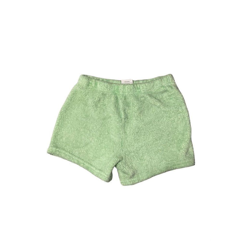 Wonder Nation Girls Green Flame Resistant Cozy Sleep Pajama Shorts Size Small